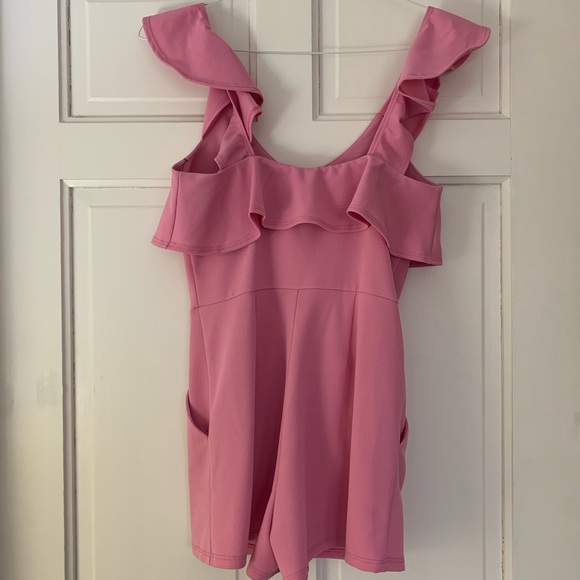 Light Pink Ruffle Design Lab Romper - Picture 2 of 3